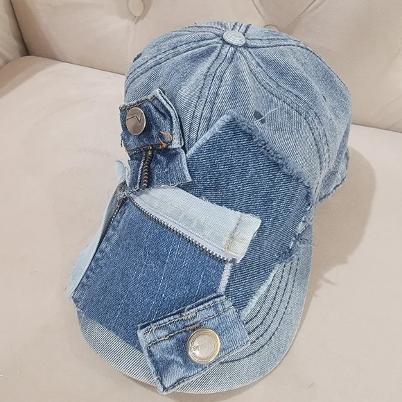 Denim Patchwork Cap - Picture 1 of 1